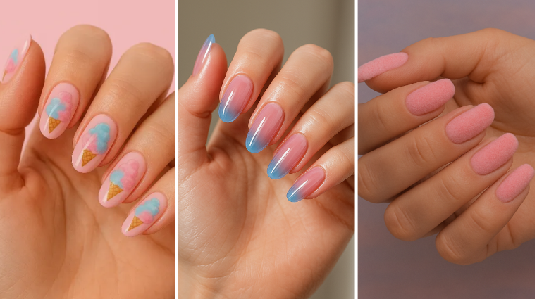 cotton candy nails