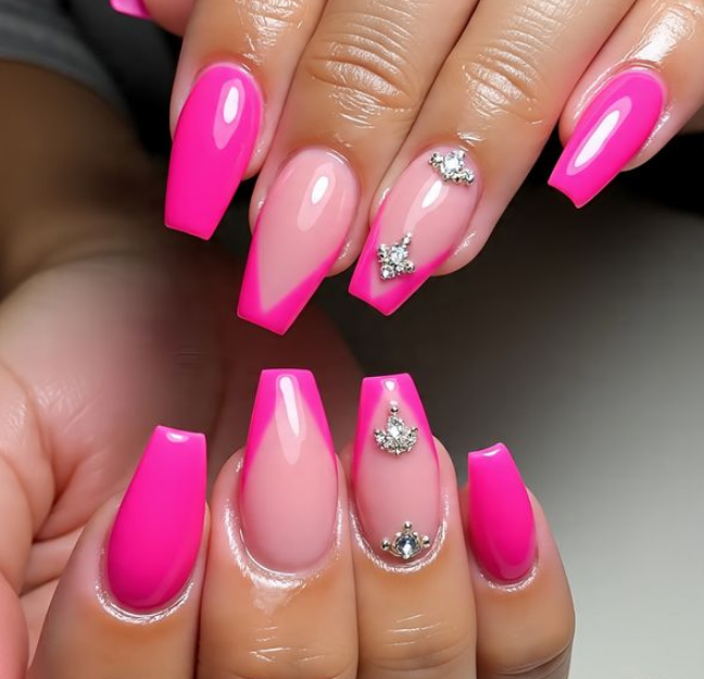barbie pink nails