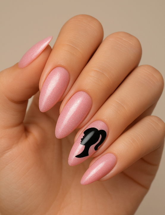 barbie pink nails