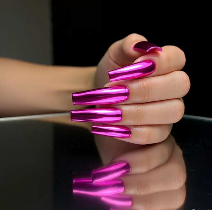 barbie pink nails
