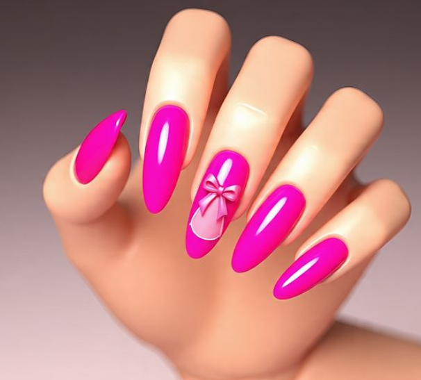 barbie pink nails