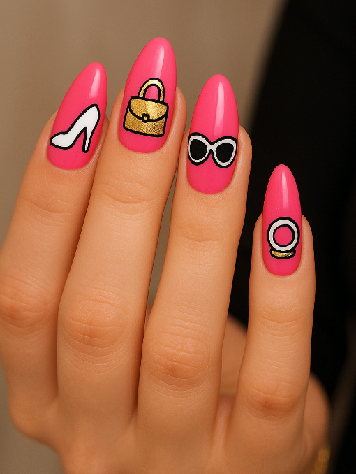 barbie nail designs