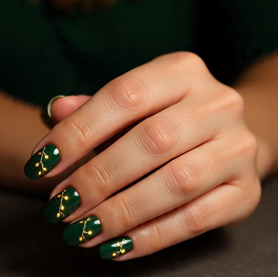 nail art christmas lights