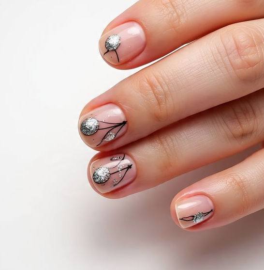 nail art christmas lights