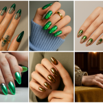 green chrome nail