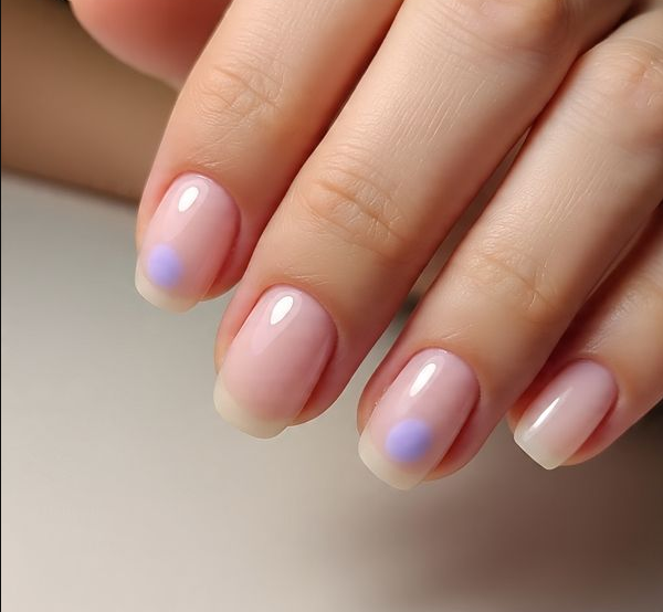 light purple nails with design