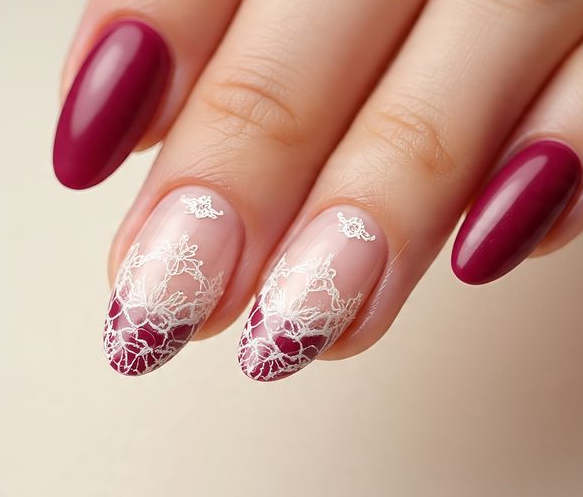 red french tip nails