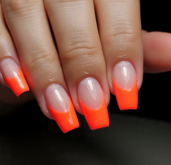 red french tip nails