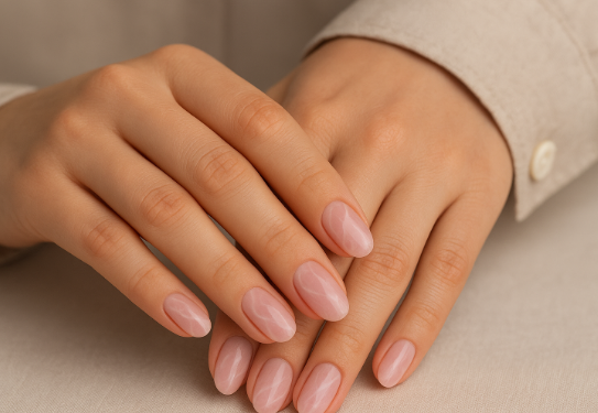 pink marble nails