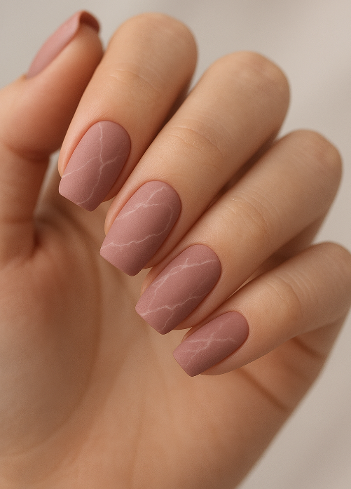 pink marble nails