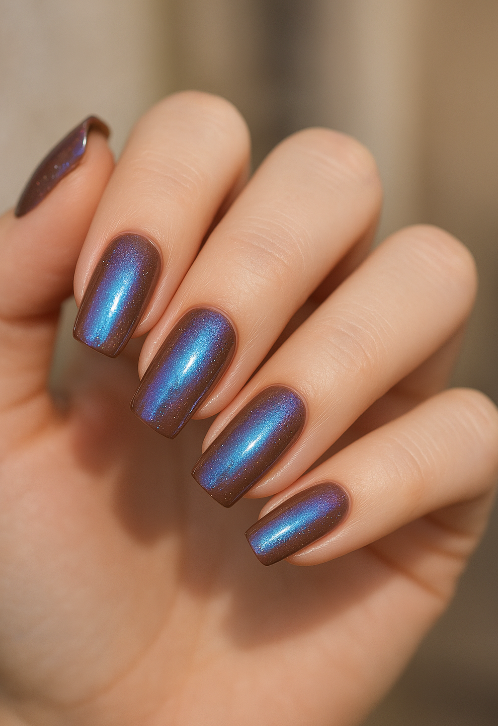 chrome mermaid nails