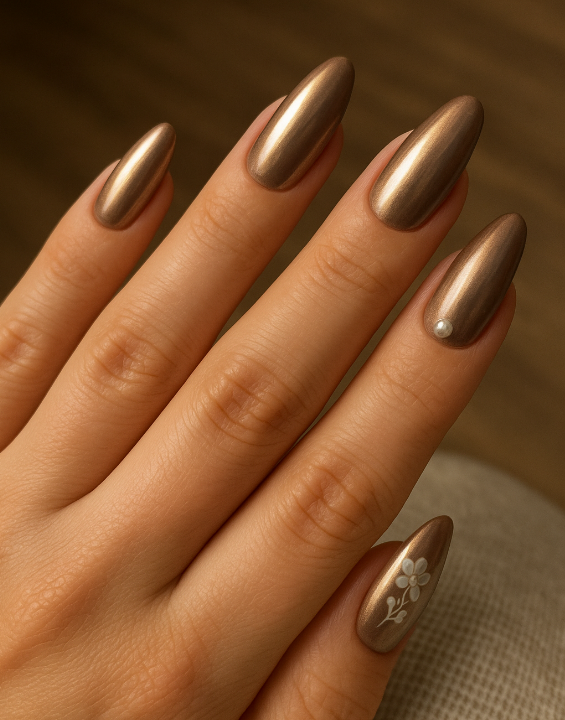 chrome mermaid nails