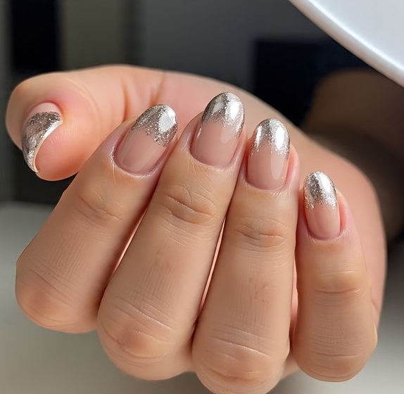 chrome mermaid nails