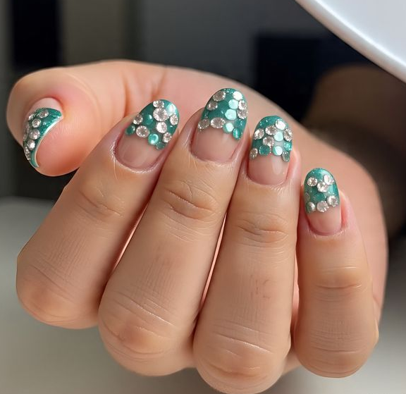 chrome mermaid nails