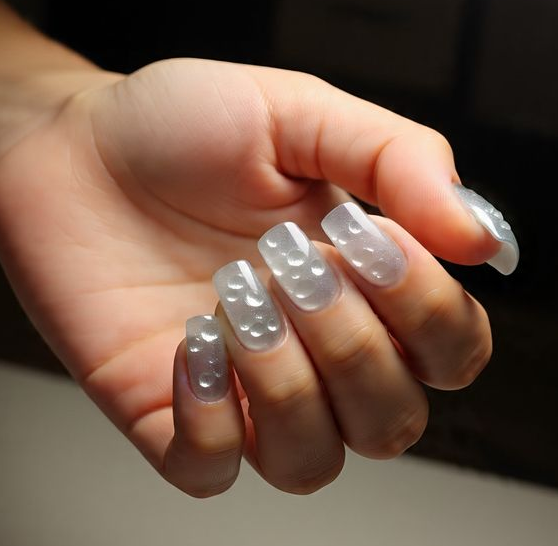 chrome mermaid nails
