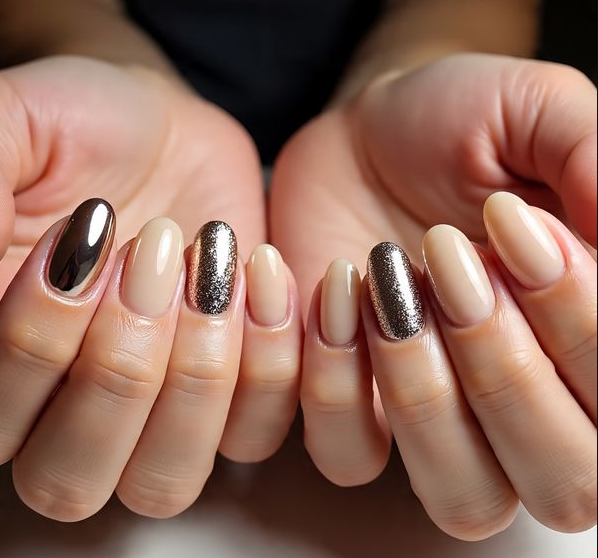 chrome mermaid nails