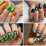 halloween green nails