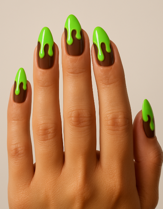 halloween green nails