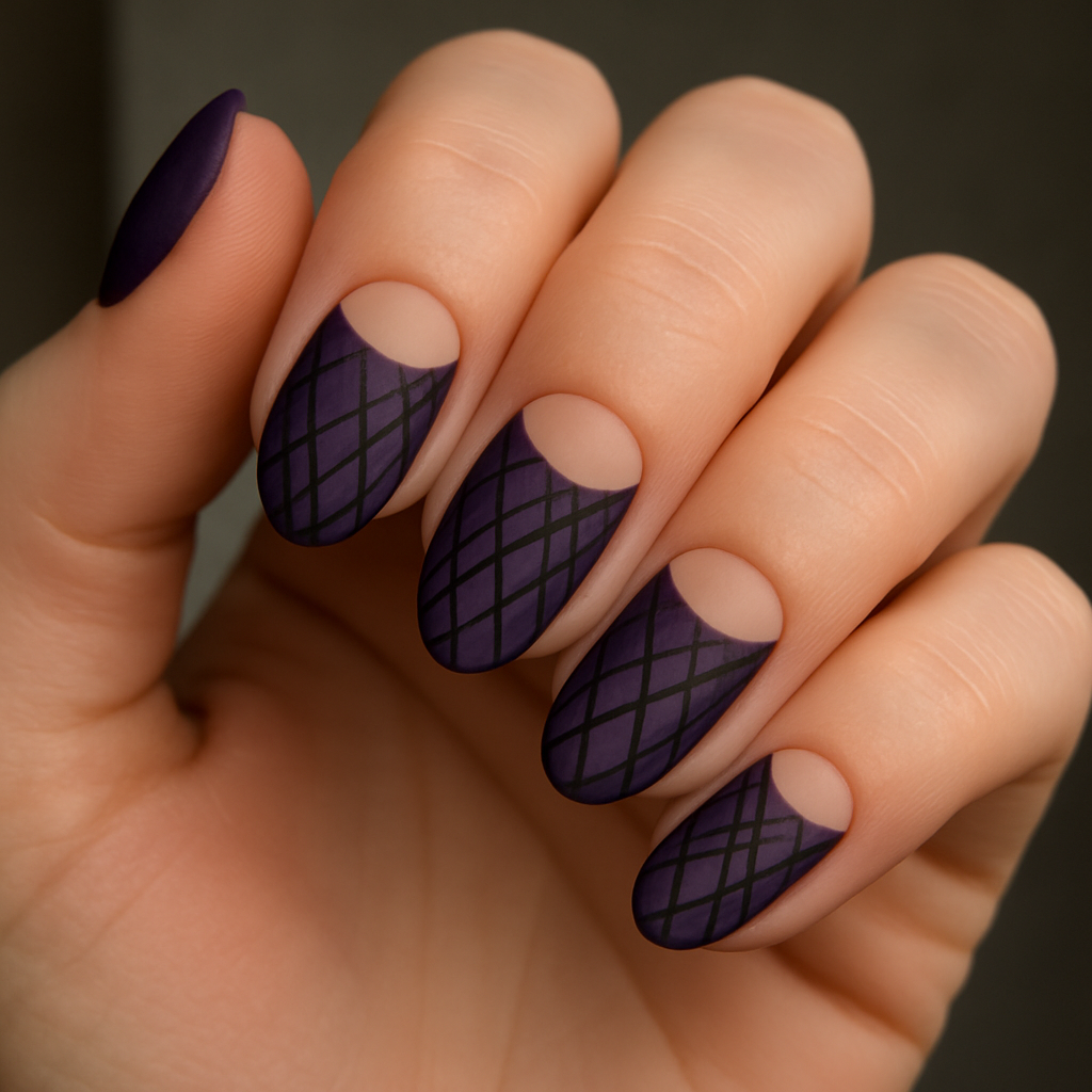 purple halloween nails
