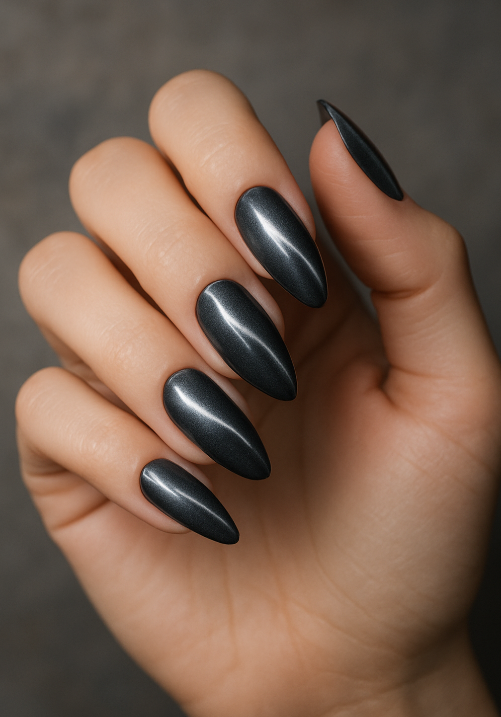 galaxy cat eye nails