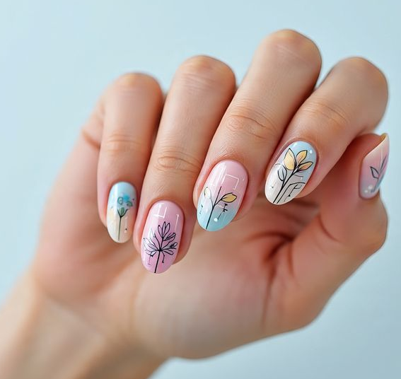 spring nail designs for short nails