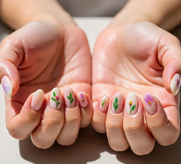 spring nail designs for short nails