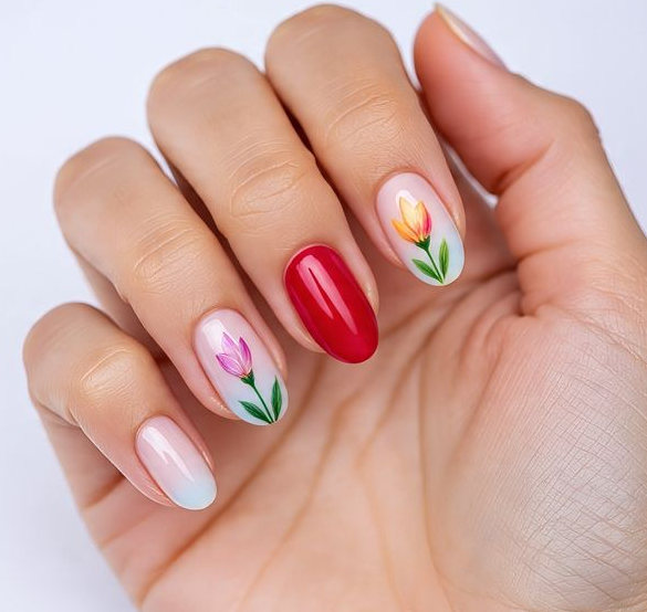 spring nail designs for short nails