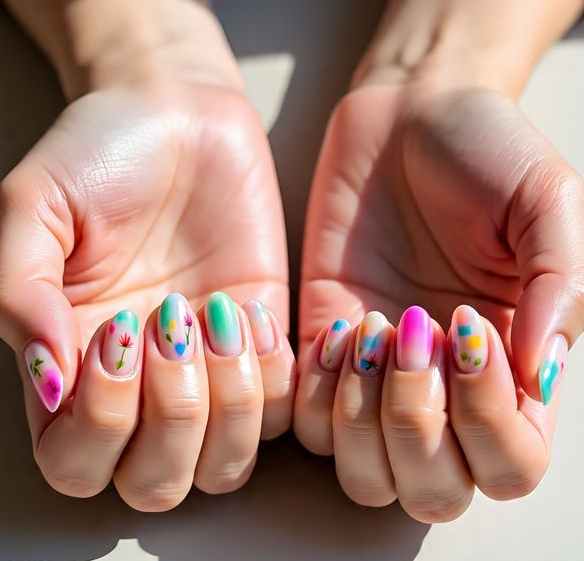 spring nail designs for short nails