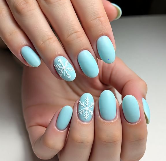 snow nail designs