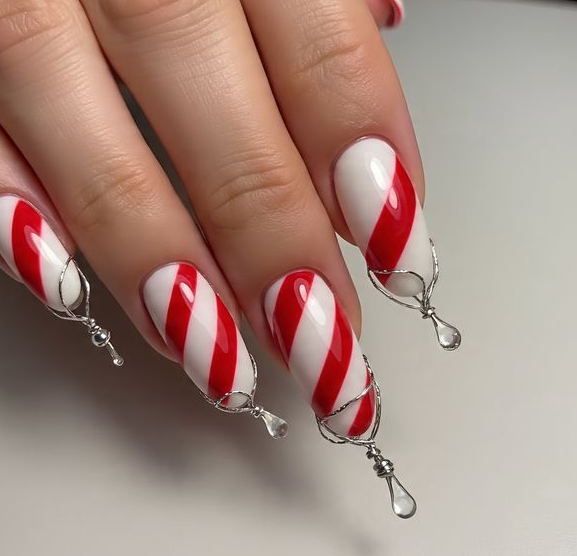nail art christmas lights