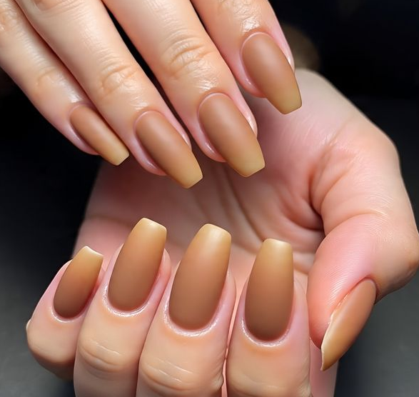 brown ombre nails