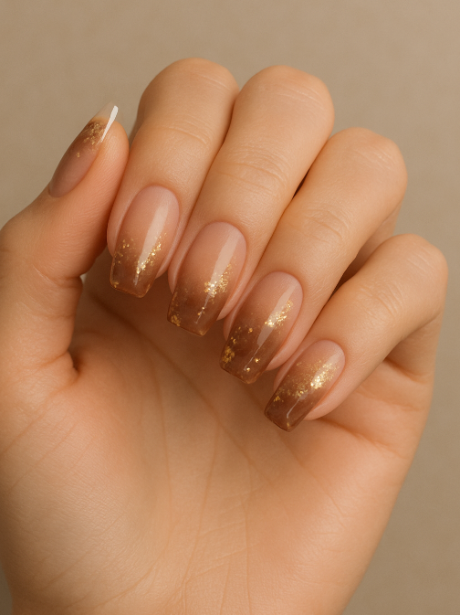 brown ombre nails