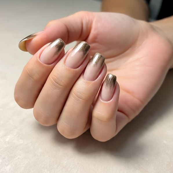 brown ombre nails