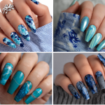blue marble nails stunning designs that will steal your heart