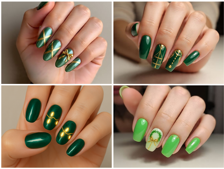 green and gold christmas nails your ultimate guide to festive manicures