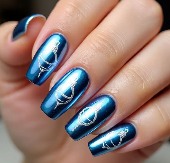 blue christmas nails (2)