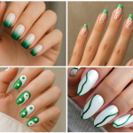 Glow On, Girl! 20 Chic Green & White Nail Designs to Try