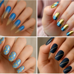 20 Blue and Gold Nails To Try for a Stylish Personality
