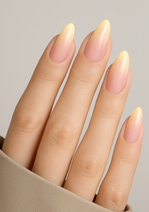 pink and yellow nails