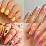 pink and yellow nails