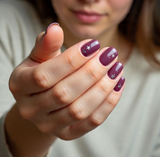 pink and silver nails