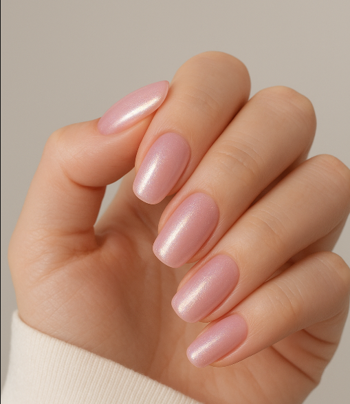 pink and silver nails