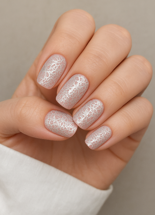 pink and silver nails