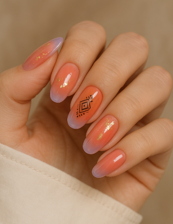 lavender french tip nails