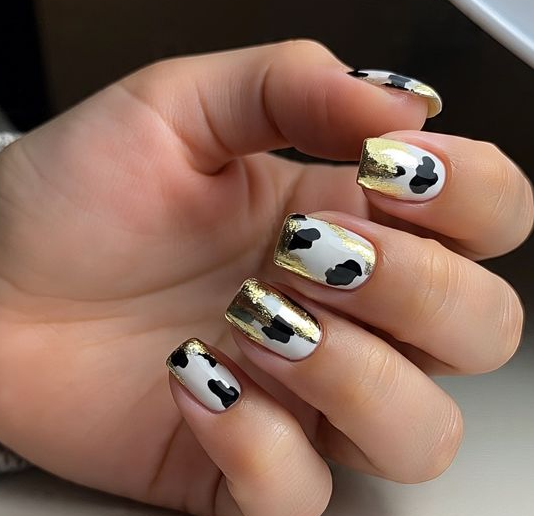 cow print nails