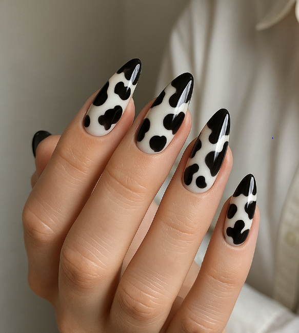 cow print nails