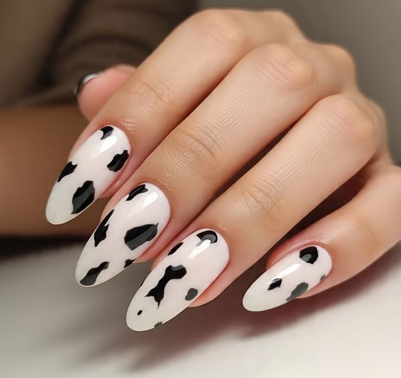 cow print nails