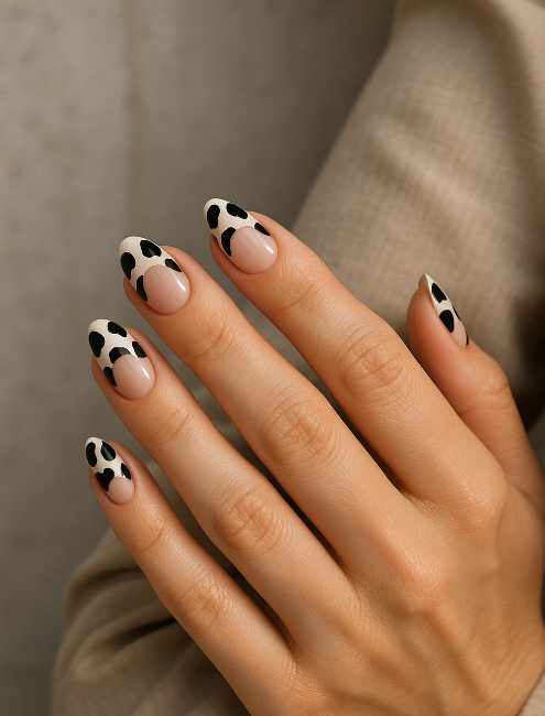 cow print nails