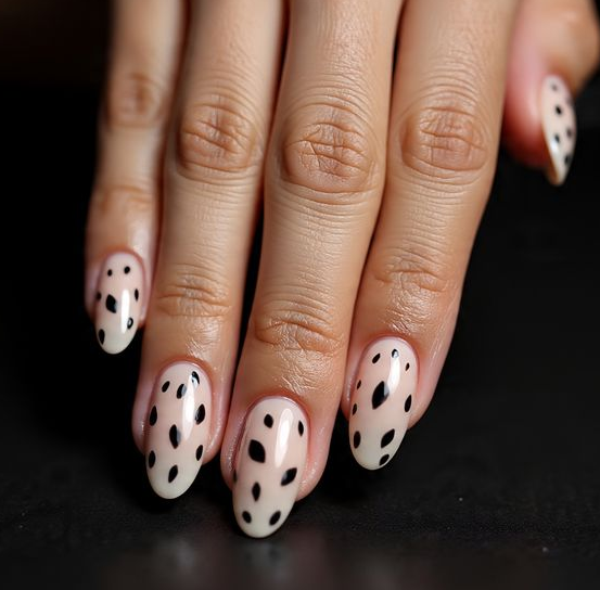 cow print nails