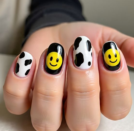 cow print nails